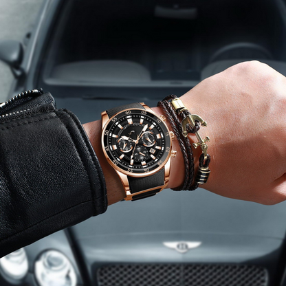 Funkcionális vízálló kvarc karóra férfiaknak