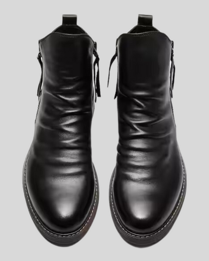 Vintage férfi cipzáras boka csizma